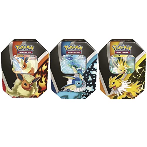 Lively Moments Pokémon Tin Box Espada y escudo Flamara V DE y tarjeta de felicitación gratis