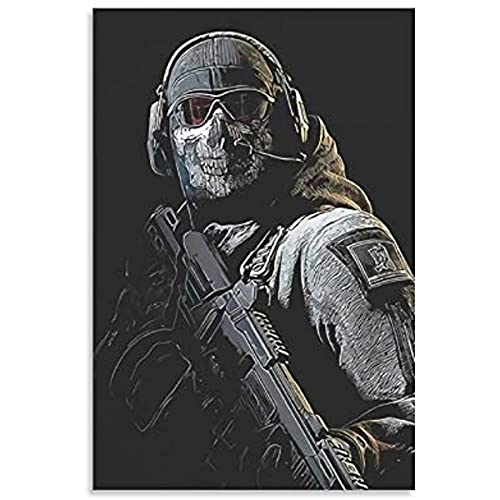 LizaCheng Cod Call Of Duty Modern Warfare 2 Ghost Simon Riley Poster Printing Art Wallimagen Restaurante Hote 50x75cm NoFramed