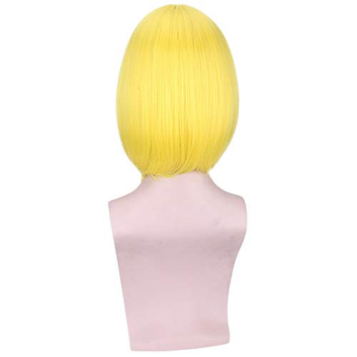 LJYNB Anime de alta calidad Hoseki no kuni Yellow Diamond Cosplay peluca corta pelucas BoB disfraz adulto pelo sintético