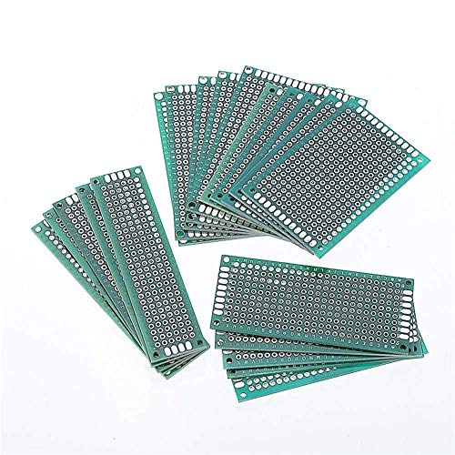 LKK-KK Componentes de PC, 20st 5x7 4x6 3x7 2x8cm Dubbelsidig Prototyp placa de circuito impreso PCB de bricolaje universal Protobard PCB Kit