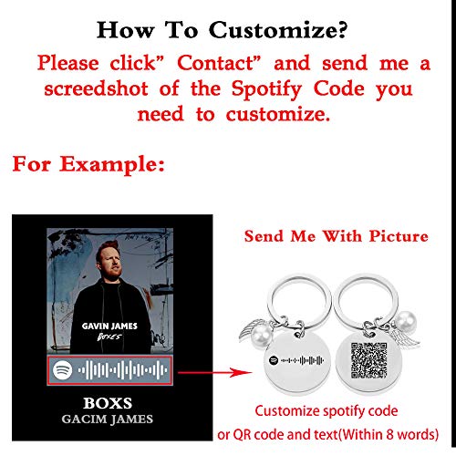 Llavero Redondo Personalizado De Spotify Para Mujer Llavero Con Código De Spotify De Música Escaneable Llavero Canción Cantante Nombres Grabado Acero Inoxidable Regalo Para Parejas Amigos Regalos