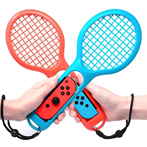 lmoikesz Raqueta de Tenis del Sensor de Cuerpo de Games Accesorios para Tenis 2 unids Izquierda y Derecha para Nintend Switch NS para Mario Tennis Ace Games