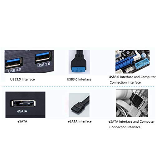 lmoikesz Tarjeta de computadora Reader U-Disk Lector MULTIFUNCIÓN Tarjeta de Ordenador Delante PC Interno Panel Frontal SD MS XD Card USB 3.0 Tipo-C