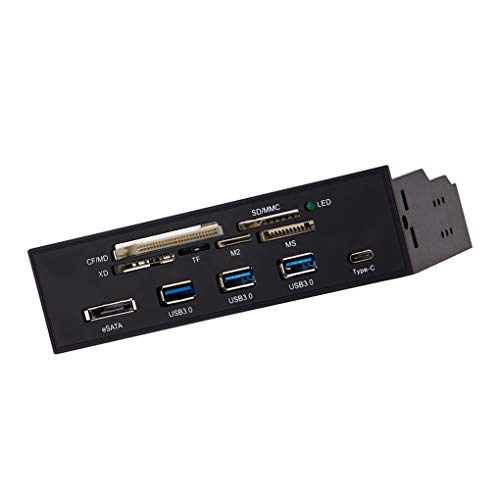 lmoikesz Tarjeta de computadora Reader U-Disk Lector MULTIFUNCIÓN Tarjeta de Ordenador Delante PC Interno Panel Frontal SD MS XD Card USB 3.0 Tipo-C
