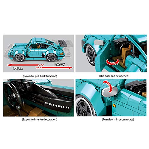 Loads Juego de construcción de 717 piezas para coche de técnica antigua, diseño retro, compatible con la técnica Lego