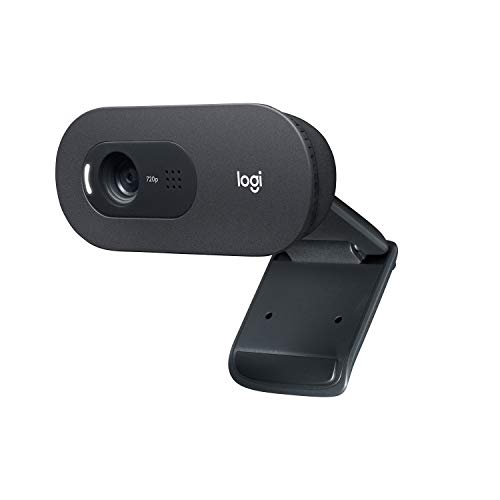 Logitech C505 HD Webcam - Cámara USB externa con definición de 720p para ordenador de sobremesa o portátil con micrófono de largo alcance, compatible con PC, Mac o Chromebook - Negro