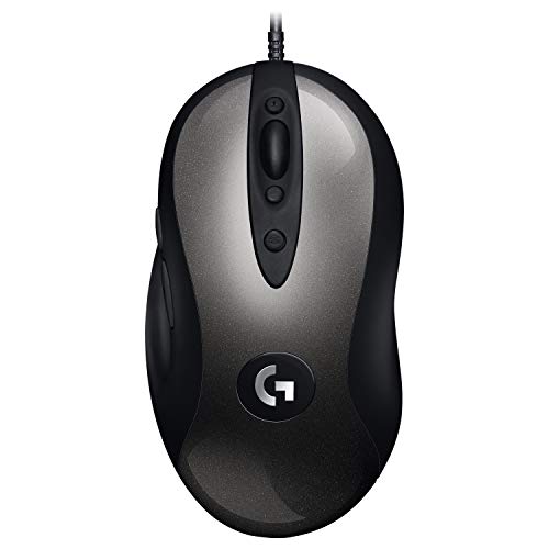 Logitech G MX518 Ratón Gaming con Cable, Captor HERO 25K, 25,600 DPI, ARM Procesador, 8 Botones programables, Compatible con PC/Mac - Negro/Gris