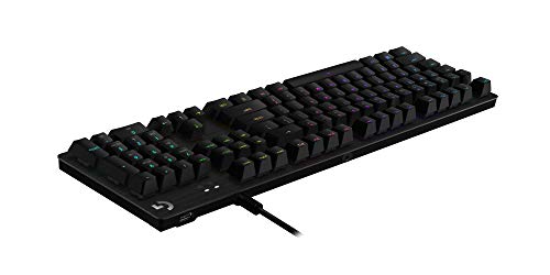 Logitech G512 SE Teclado Gaming Mecánico, Retroiluminado RGB LIGHTSYNC, Interruptores GX Blue, Aleación de Aluminio 5052, Teclas de Función, Conexión de Paso de USB, Disposición QWERTY, color Negro