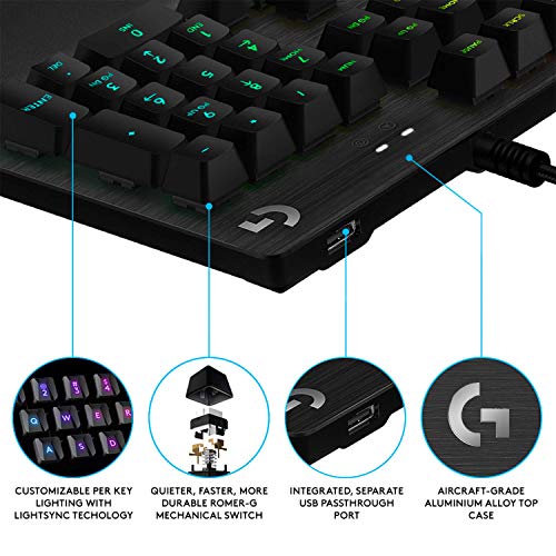 Logitech G512 SE - Teclado mecánico para Gaming con iluminación Negro