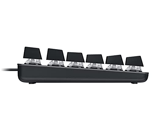 Logitech K835 TKL Teclado mecánico de aluminio con cable, Interruptores Clicky, Disposición QWERTZ Alemán, Gris