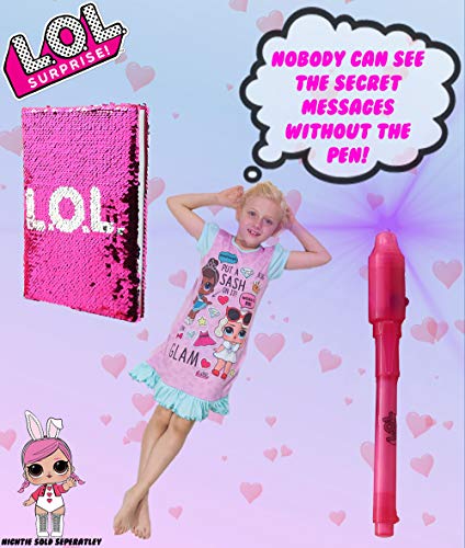 L.O.L. Surprise!-Pasa el ratón por Encima de la Imagen para ampliarla Diario Secreto para Niña Libreta d, Color Rosa 1 LR44