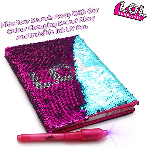 L.O.L. Surprise!-Pasa el ratón por Encima de la Imagen para ampliarla Diario Secreto para Niña Libreta d, Color Rosa 1 LR44