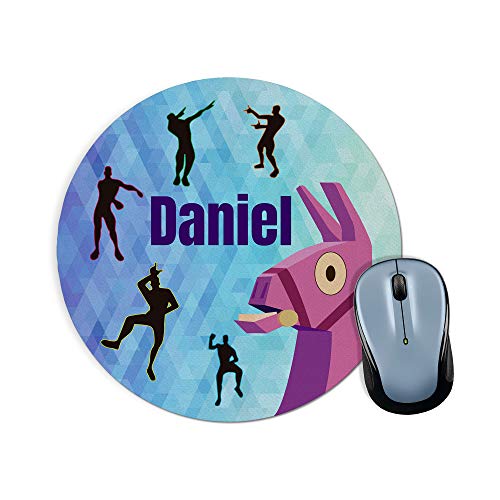LolaPix Alfombrilla Raton Fortnite Personalizada con Nombre. Regalos Personalizados para Fans. Varios Modelos. 20x20 cm. Redonda. Fortnite