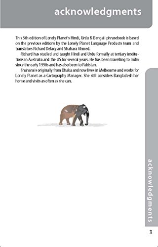Lonely Planet Hindi, Urdu & Bengali Phrasebook & Dictionary [Idioma Inglés]