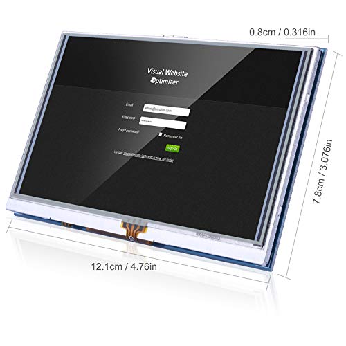 Longruner para Raspberry Pi 4 Pantalla táctil de Touch Screen HDMI LCD TFT de 800x480 5 Pulgadas para Raspberry Pi 3 2 Modelo B RPi 1 B B + A A + con tarjeta SD en el panel táctil y lápiz táctil SC5A