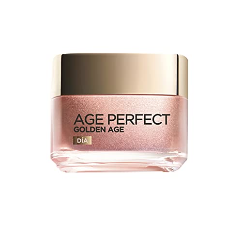 L'Oréal Paris Crema de Día Fortificante de Rosas Age Perfect Golden Age, Antiflacidez y Luminosidad, Para Pieles Maduras y Apagadas, Reaviva el tono rosado, 50 ml