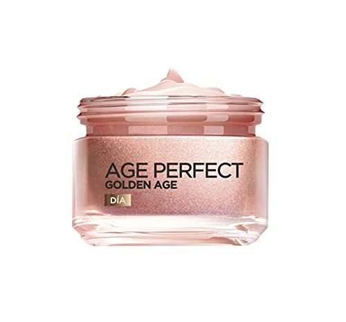 L'Oréal Paris Crema de Día Fortificante de Rosas Age Perfect Golden Age, Antiflacidez y Luminosidad, Para Pieles Maduras y Apagadas, Reaviva el tono rosado, 50 ml