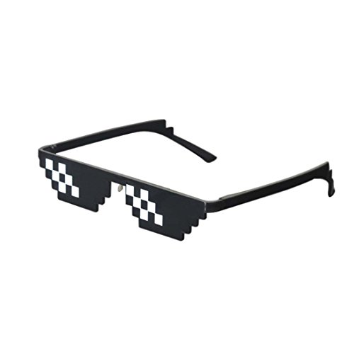Lorigun Gafas de Sol Thug Life Gafas Pixeladas de Mosaico Gafas de Fiesta Sombras MLG (12 píxeles)