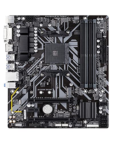 LQIAN Fit For Gigabyte GA-B450M-DS3H Original Nueva Placa Base AMD Socket AM4 DDR4 USB3.0 SATA3.0 VGA + DVI + HDMIPlaca Base de computadora