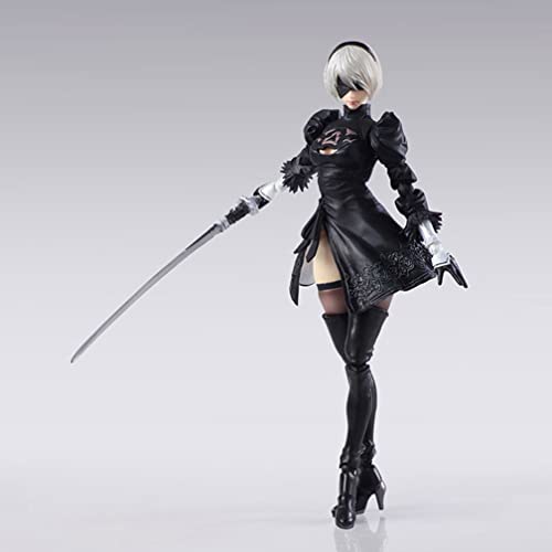 Lrbshf Nier: Automata 2B Anime Girl Figura, PVC Anime Girl Modelo, Acción Imagen Figuritas Dibujos Animados Juguetes (15cm)
