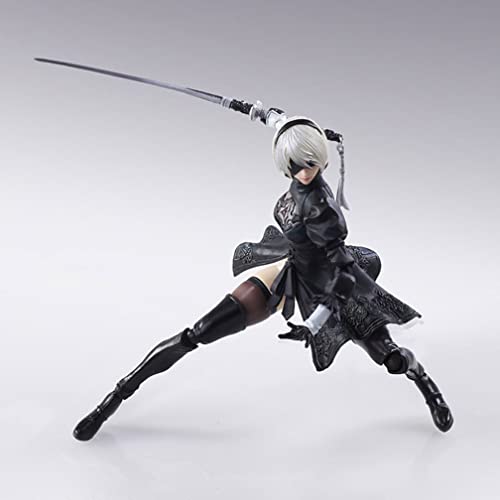 Lrbshf Nier: Automata 2B Anime Girl Figura, PVC Anime Girl Modelo, Acción Imagen Figuritas Dibujos Animados Juguetes (15cm)