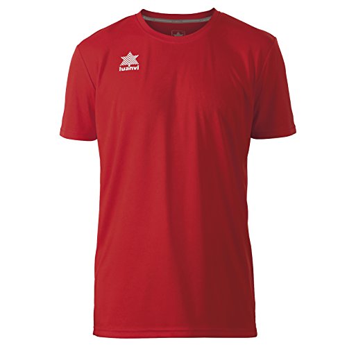 Luanvi Pol Camiseta de Deportes Manga Corta, Hombre, Rojo, L