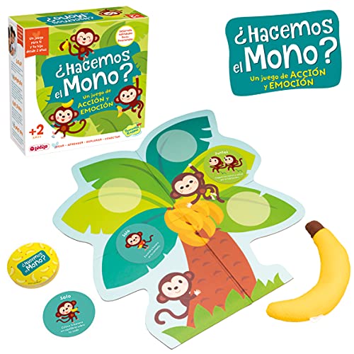 LUDILO Hacemos el mono, niños 2 años, Jugar en familia, habilidades motoras, infantiles, juegos educativos, motricidad 80981