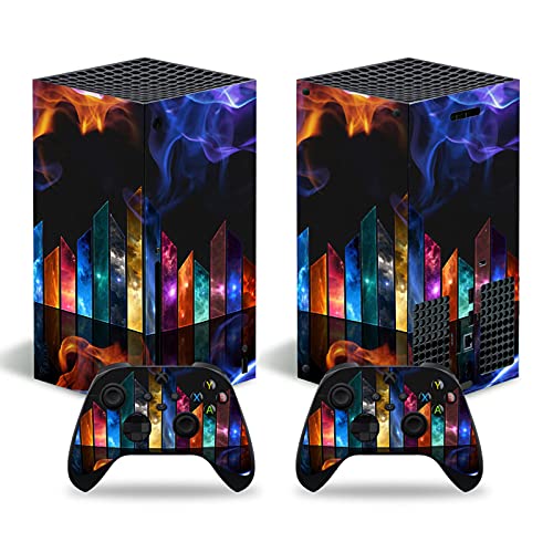 LUONE para Xbox Series X Whole Body Protective Vinyl Skin Skin Etiqueta de calcomanía para Microsoft Xbox Series X Console & 2 Controlers,4134