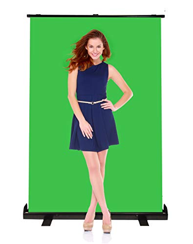 LUXBURG Green Screen - Pantalla de 150 x 200 cm, portátil, portátil, para Fotos, vídeo, Juegos en Vivo, Virtual, Estudio con Soporte