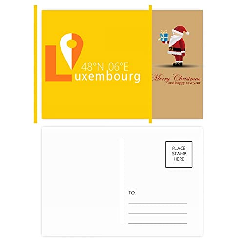 Luxembourg Geography Coordenates Trave Santa Claus Postal Set Gracias Card Mailing 20pcs