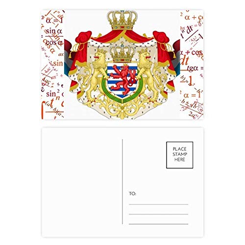 Luxembourg National Emblem Country Symbol Formula postal Set de tarjetas de agradecimiento para correo postal, 20 unidades