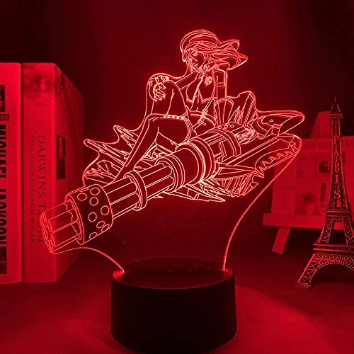Luz de noche Gods Eater Burst Lámpara de ilusión 3D Luz de anime japonés