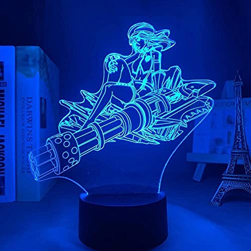Luz de noche Gods Eater Burst Lámpara de ilusión 3D Luz de anime japonés