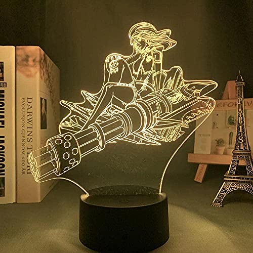Luz de noche Gods Eater Burst Lámpara de ilusión 3D Luz de anime japonés