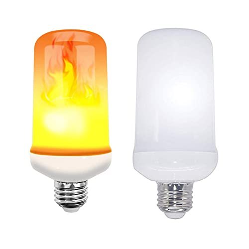 Luz LED de 5W, luz de llama simulada, luz de decoración de atmósfera, luz blanca cálida E27, luz de respiración degradada, adecuada para (tienda / familia / vacaciones / Navidad), etc.
