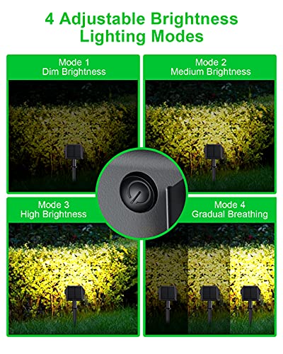 Luz Solar Exterior,【4 Modos/ 108 LED】HOTIME Luces LED Solares para Exteriores,IP65 Impermeable Luces Solares LED Exterior Jardin, 2 en 1 Super Brillante Foco Solar Exterior para Patio Garten Camino