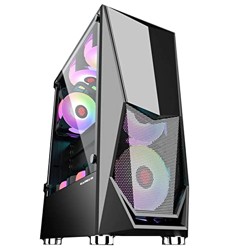 Lwieui Caja de Ordenador ATX Tower Computer Gaming Case Wide Special Forma Agua Enfriamiento De Refrigeración Soporte De Escritorio M-ATX/ITX Tarjeta Madre Caja PC Gaming