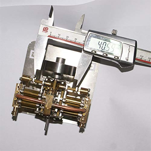 Lwieui Modelo de Motor Stirling 90 x 90 x 45mm Mini Mini Steam Modelo de Motor sin Caldera para la Nave Modelo para la Escuela de Oficina (Color : Gold, Size : One Size)