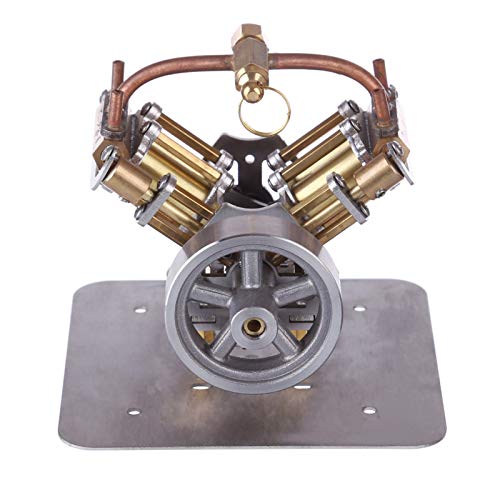 Lwieui Modelo de Motor Stirling Mini Mini-Steam-Steam Miniature Steam Motor Modelo sin Caldera para la Escuela de Oficina (Color : Gold, Size : One Size)