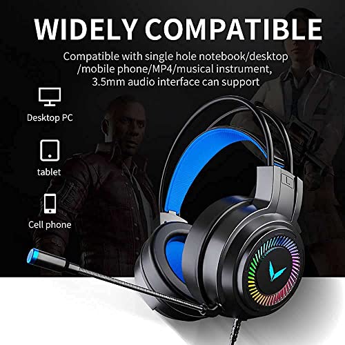 LXZ Auriculares para juegos, 7.1 Surround Sound Stereo Headset con ruido de micrófono para PS4, PC, móvil y portátil (color blanco) (rosa)