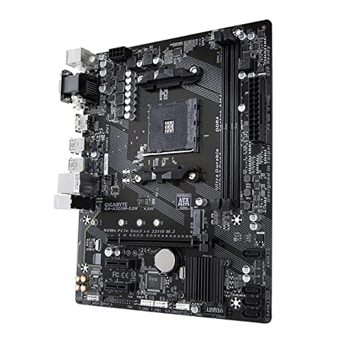 LYWYOUDDKH Gigabyte GA A320M S2H Micro ATX AMD-A320 DDR4 M.2 USB3.1 STAT3.0 SSD / 32G Mejor Soporte CPU de Escritorio Socket AM4 Placa Base