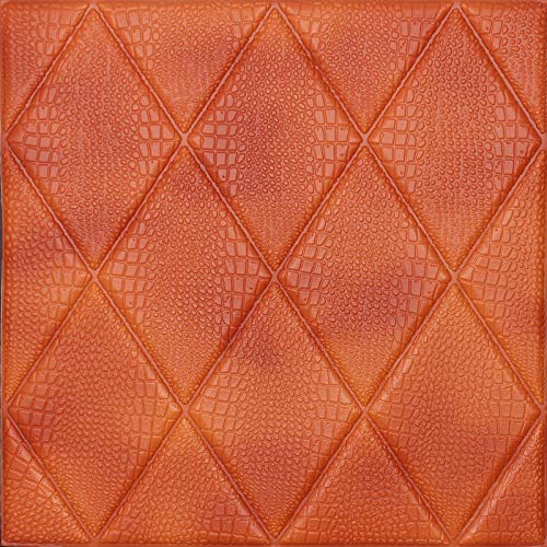 LZYMLG Papel Pintado Autoadhesivo 3d Europeo Decoración Del Hogar Dormitorio De Los Niños Sala De Estar Pared Pegatinas Anticolisión Naranja A