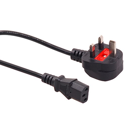 Maclean MCTV IEC Kettle Lead Power Cord Cable PC Mains Connector 1 m, 1.5 m, 3 m, 5 m Eco-Fused (1 m)