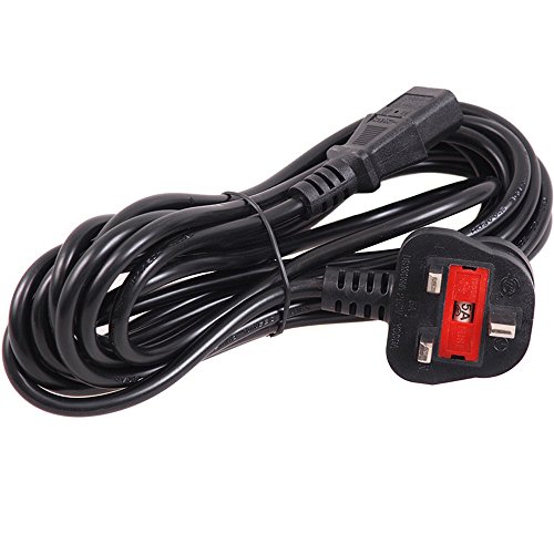 Maclean MCTV IEC Kettle Lead Power Cord Cable PC Mains Connector 1 m, 1.5 m, 3 m, 5 m Eco-Fused (1 m)