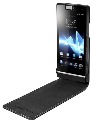 Made for Xperia SMA5118B - Funda de cuero para móvil Sony Xperia S, negro