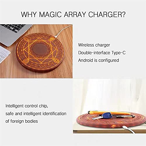 Magic Circle 10W Qi Cargador de teléfono inalámbrico con almohadilla de carga rápida para iPhone 11 X XS XR Para Samsung S10 S20 Note 20 Ultra Universal