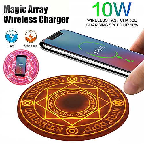 Magic Circle 10W Qi Cargador de teléfono inalámbrico con almohadilla de carga rápida para iPhone 11 X XS XR Para Samsung S10 S20 Note 20 Ultra Universal