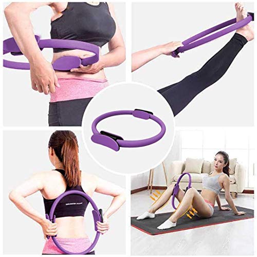 Magic Fitness Circle, equipo de resistencia al ejercicio, anillo de yoga Pilates de doble asa, anillo de entrenamiento de resistencia para tonificar y esculpir los muslos internos y externos