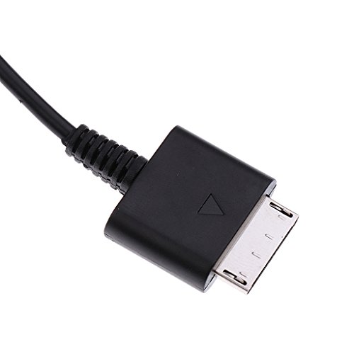 MagiDeal Cable de Carga USB 2 En 1 Cargador Transferencia de Datos para Consola Sony PSP Go Color Negro