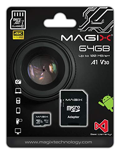 Magix Micro SD Card 4K Series Class10 V30 + SD Adapter UP to 100MB/s (64GB)